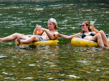 Tubing on the river