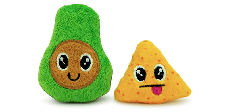 Avocado and chip catnip toy