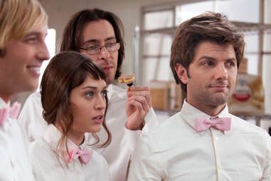 lizzy caplan and adam scott in party down