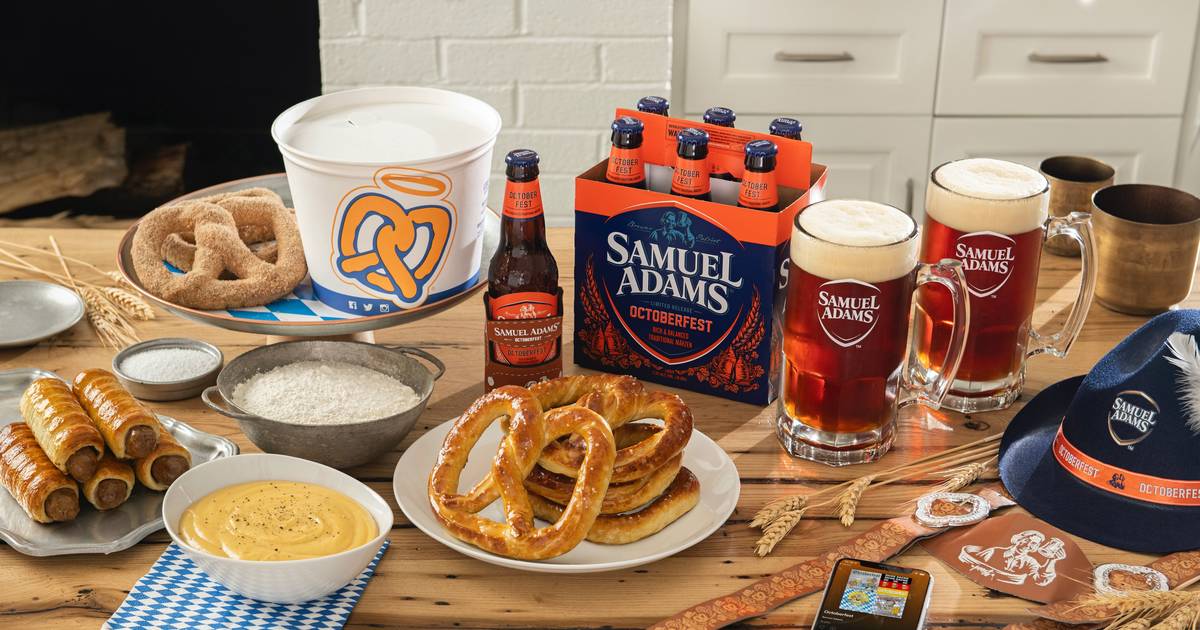 Auntie Anne S Sam Adams At Home Oktoberfest Kit Pretzels Beer More Thrillist