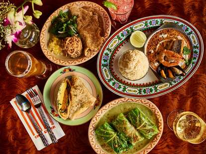 Thai Diner table spread