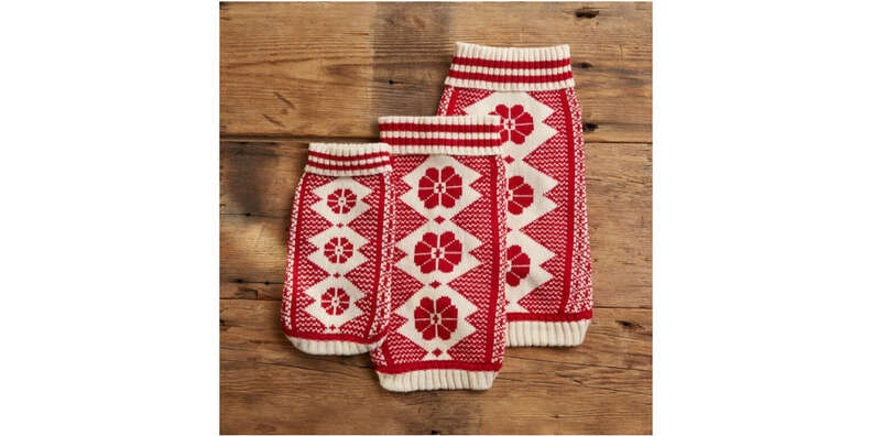 cozy cabin dog sweater