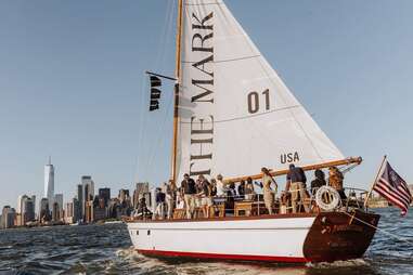 The Mark sailboat on the Hudson River