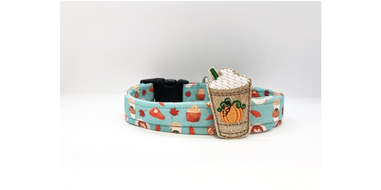 Pumpkin Spice Dog Collar With Latte