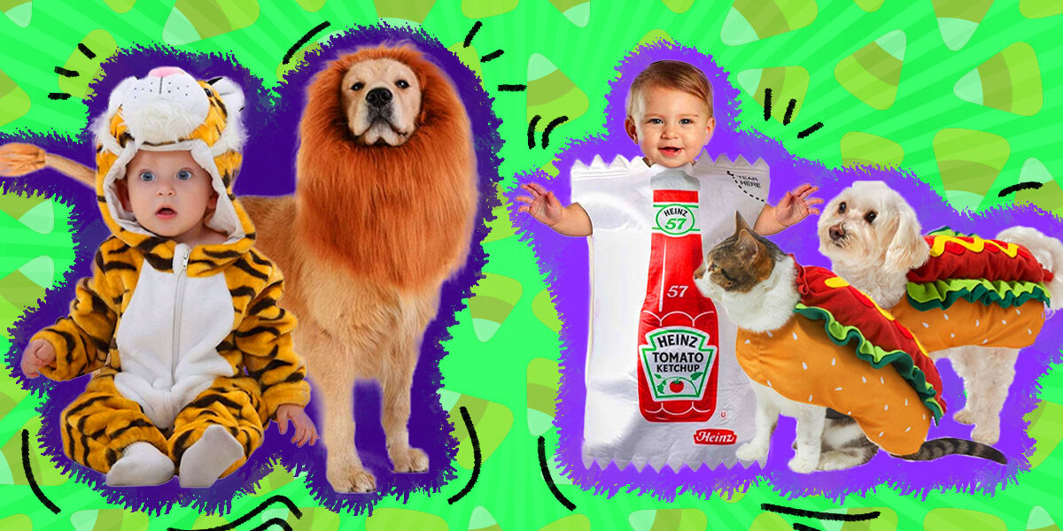 Baby and top dog halloween costumes