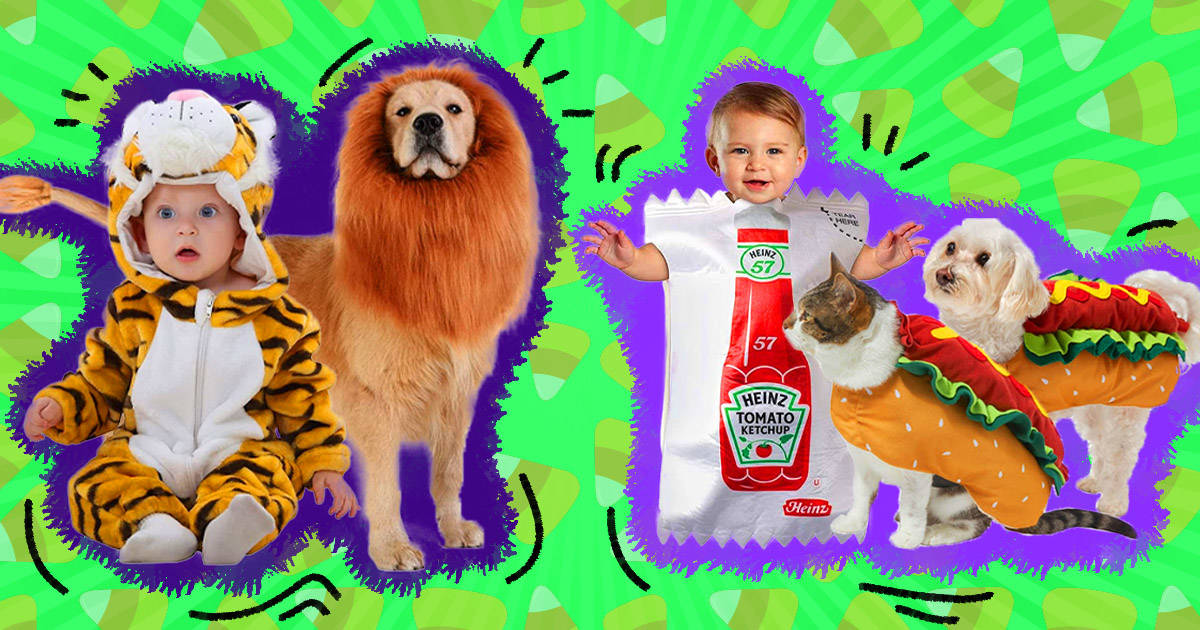 Baby and dog on sale halloween costumes