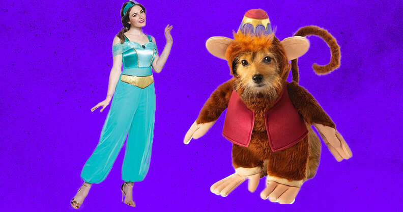 Matching owner and pet Aladdin costumes
