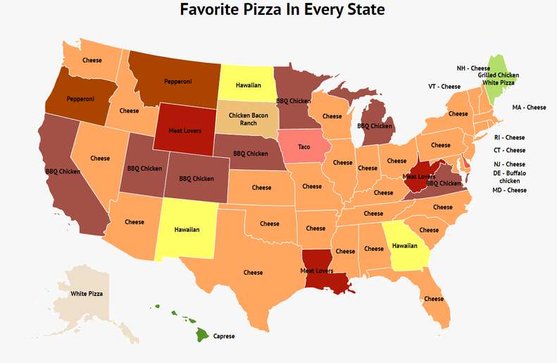 Zippia Pizza Map