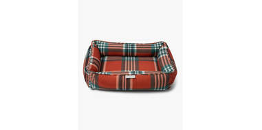 olivela red tartan dog bed