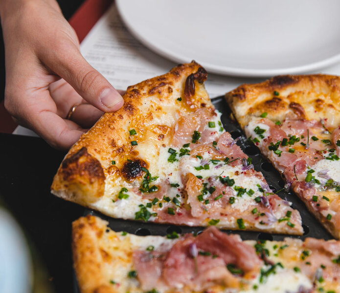 Outdoor Pizza Oven Charred Broccoli Rabe, Pecorino, and Anchovy Pizza Recipe