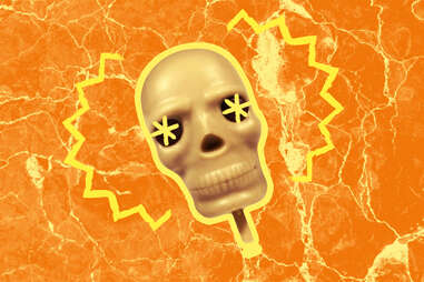 White Chocolate Skull Lollipop vegan