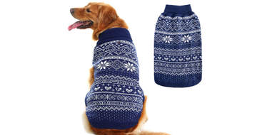 fair isle dog sweater