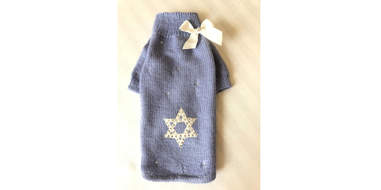 etsy star of david dog sweater