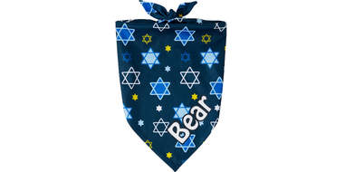 personalized hanukkah dog bandana