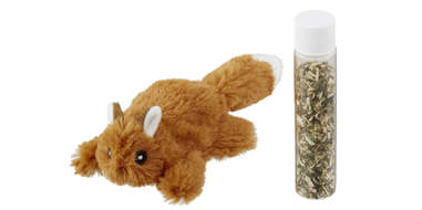 plush squirrel stuffed with catnip