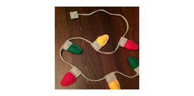 christmas lights string cat toy