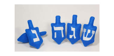 handmade dreidel cat toy