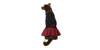 plaid sweater dress for dogs