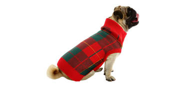 traditional plaid dog sweater