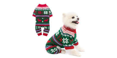 dog christmas fleece onesie