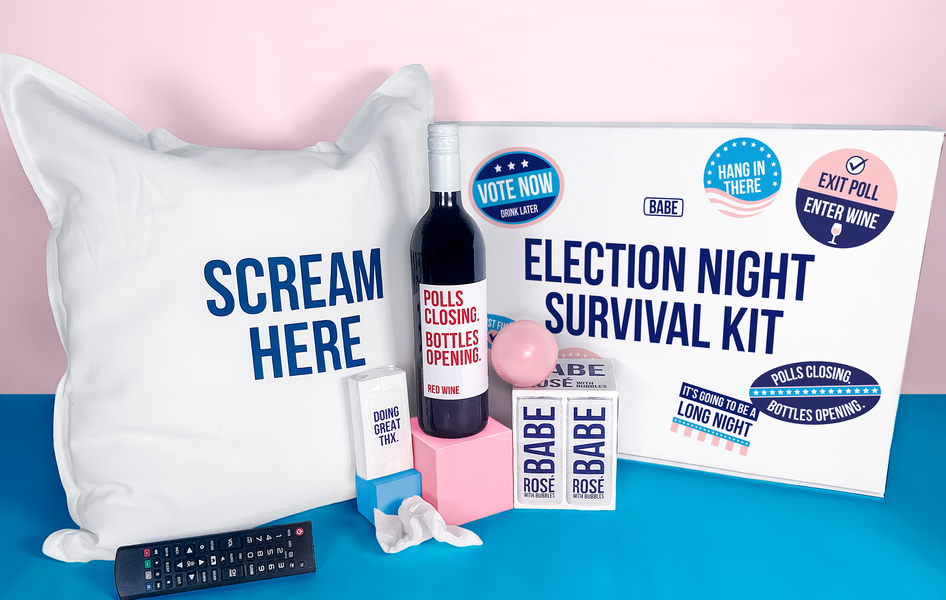 Babe Wine Survival Kit for Election Night 2020 Everything You Need