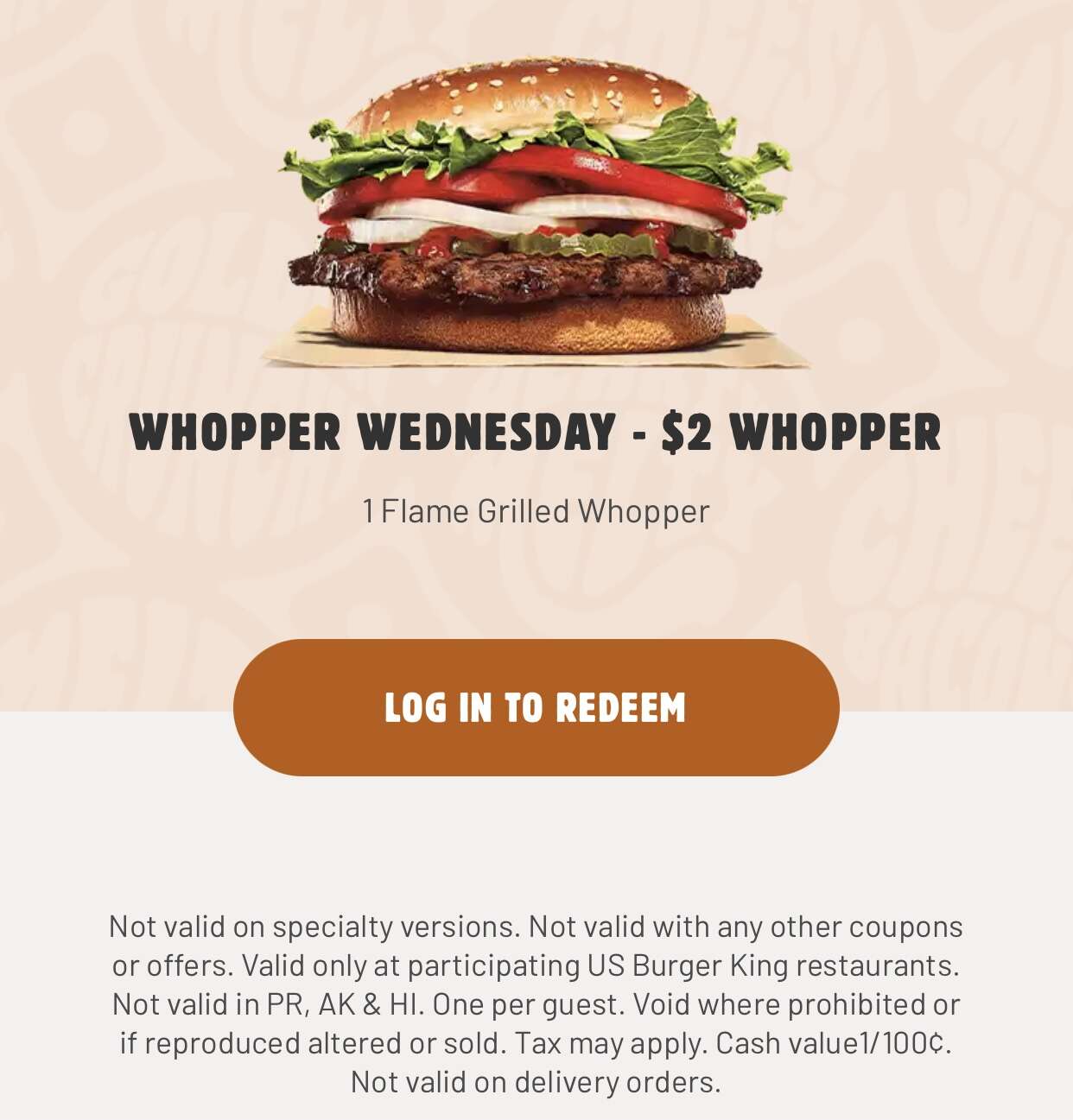 Burger King Whopper Wednesday Promo How To Get 2 Whoppers Today Thrillist