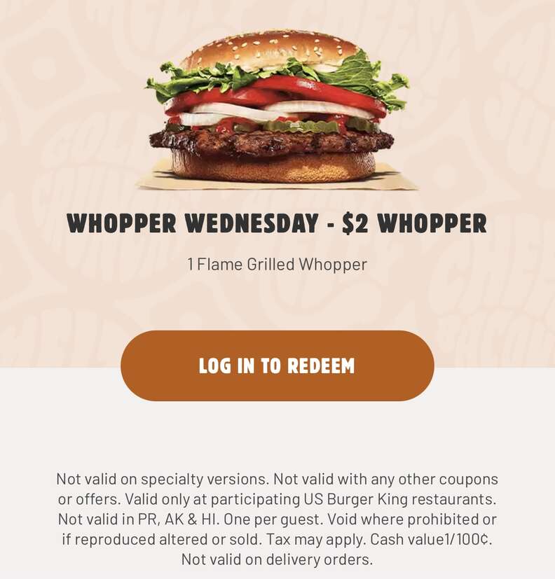 Burger King 'Whopper Wednesday' Promo: How to Get $2 Whoppers ...