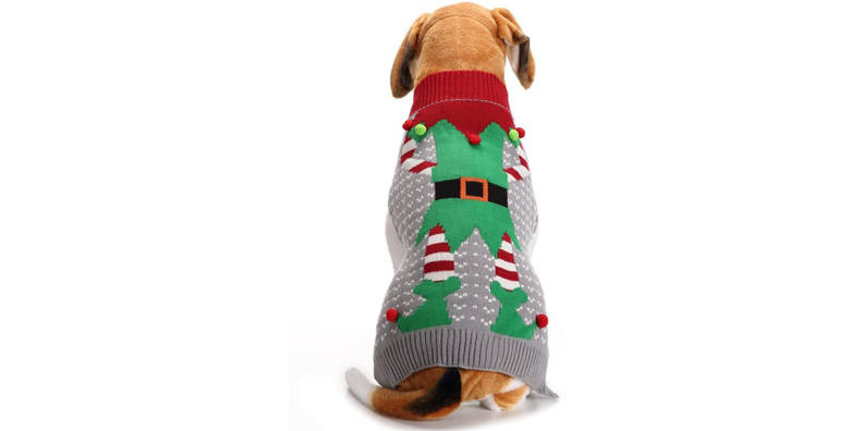 large dog ugly christmas sweater