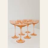 Estelle Colored Champagne Coupe Stemware - Set of 6