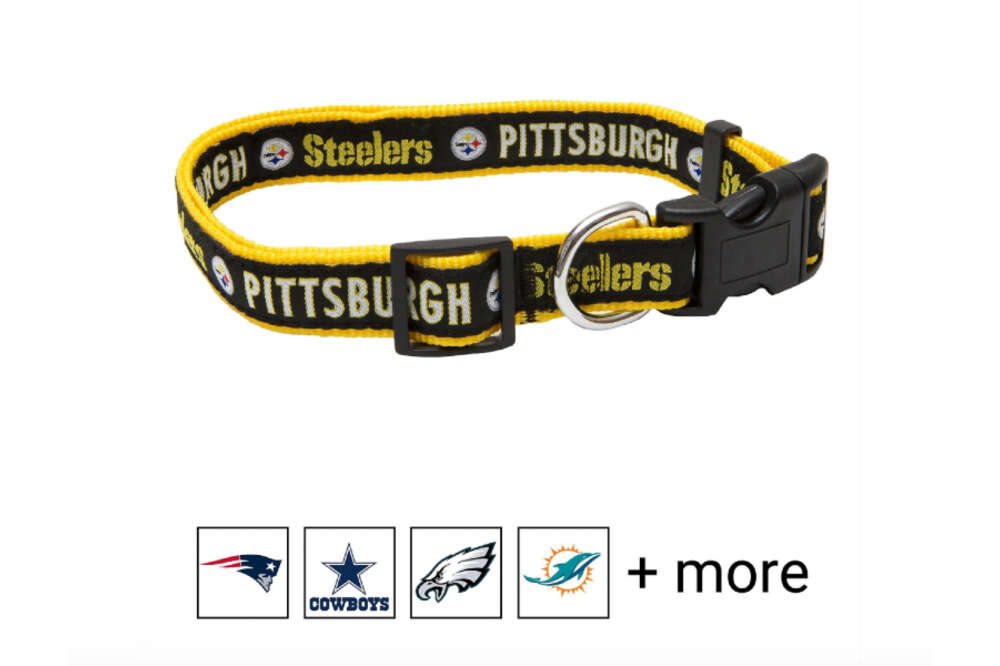 Pets First Pittsburgh Steelers Reversible NFL Dog Collar Size Medium,  Premium Two-Sided Pet Collar with Your Favorite NFL Team!