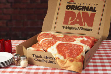 Pizza Hut Is Selling a 15 Pound Weighted Pizza Blanket Right Now Thrillist