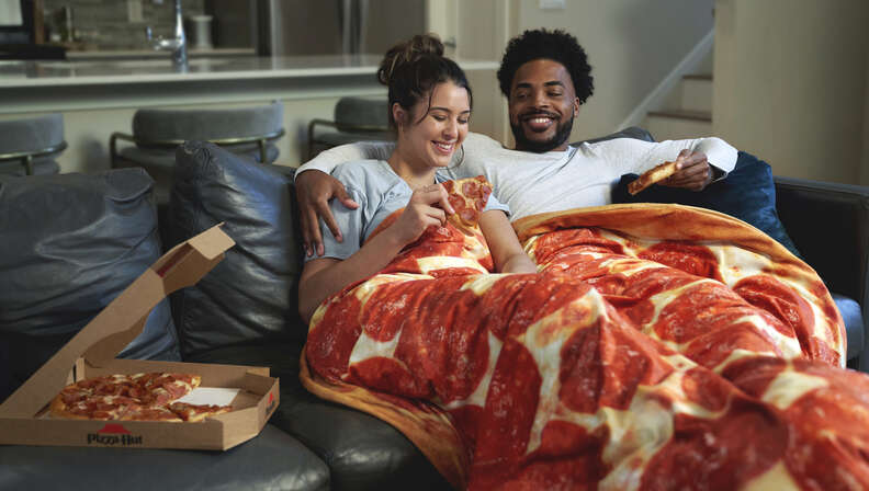 Pizza Hut Is Selling a 15 Pound Weighted Pizza Blanket Right Now