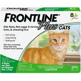 Frontline Plus Flea and Tick Treatment for Cats, 8 Doses