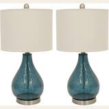 Decor Therapy MP1054 Table Lamp, Emerald Blue Green, 2 Count