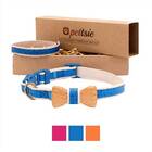 Blue Bow Tie Cat Collar with Friendship Bracelet