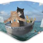 Cat "Titanic" Parody Face Mask