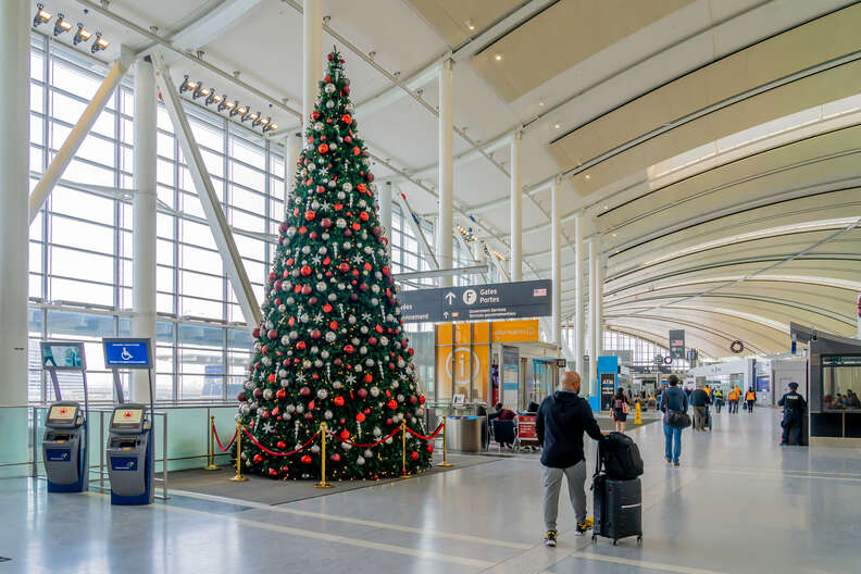 Airport at Christmastime
