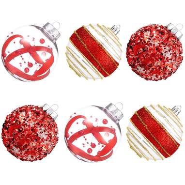 Shatterproof Decorative Red Christmas Ball Ornaments