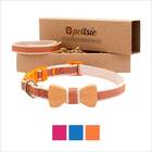 Orange Bow Tie Cat Collar With Friendship Bracelet