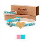 Blue Heart Cat Collar with Friendship Bracelet