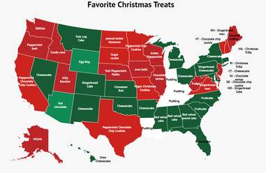 Most Popular Christmas Treats In Every State According To Zippia Thrillist