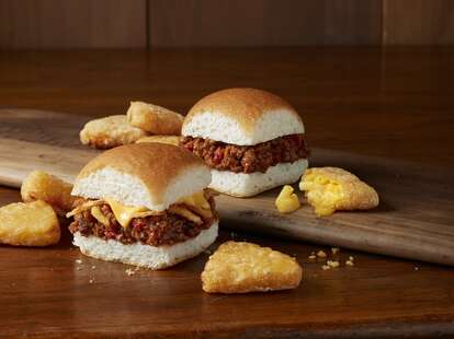 White Castle Sloppy Joes and Mac & Cheese Nibblers. 