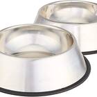 2-Pack Of Stainless Steel Dog Bowls