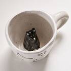 Peekaboo Ceramic Cat Mug