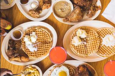 chicken and waffles