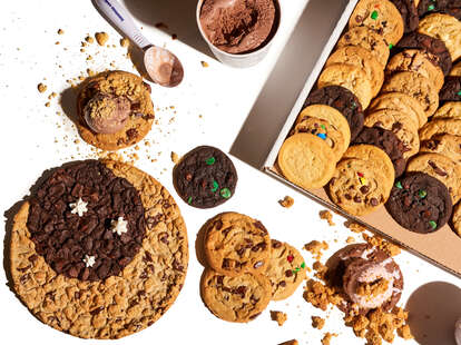 A variety of Insomnia Cookies.