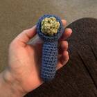Crocheted Catnip Stuffed Weed Pipe
