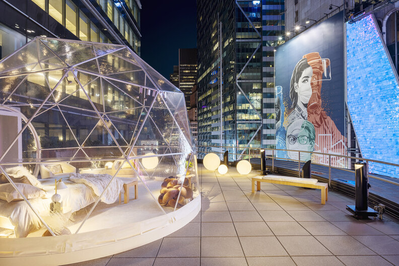 Airbnb Times Square Terrace How to Sleep Under the Ball on New Year's Eve Thrillist