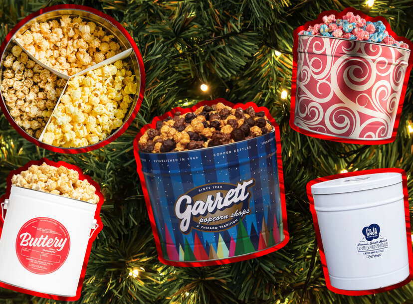 Christmas popcorn tins for sale Clearance