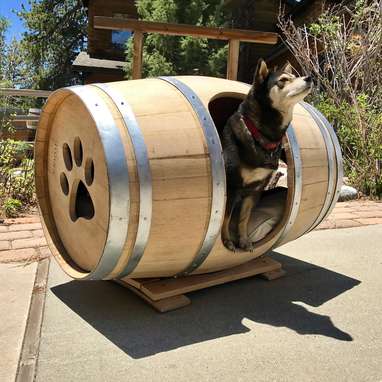 Wine Barrel Dog Bed | Etsy
